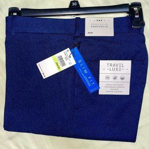 NWT NAVY Perry Ellis Dress Pants 30 X 30